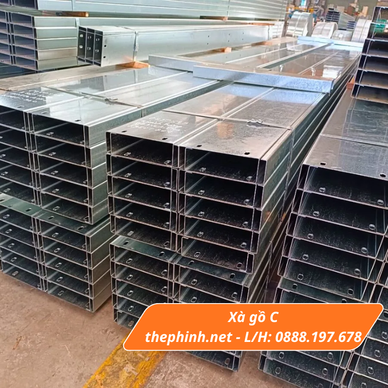 Xà gồ C: Chuyên làm hệ khung kèo, dàn mái công trình.